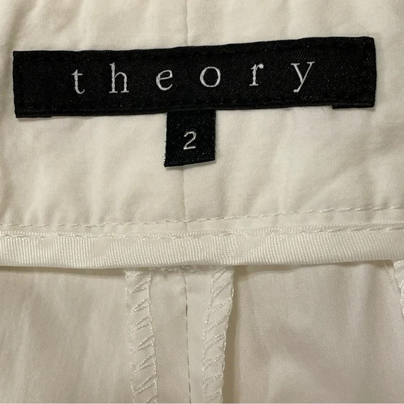 THEORY Max C NC Ritual Flare Pants in Optic White - Picture 4 of 6